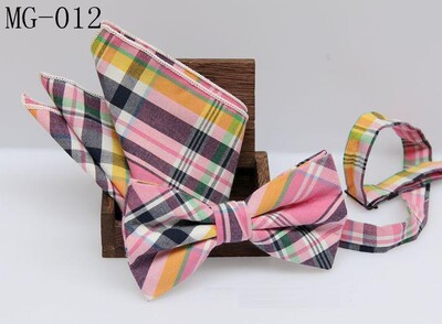 meeste kikilipsu taskuräti komplekt Check kikisõlm Klassikaline puuvill Jacquard Kootud Meeste Butterfly BowTie Tasku kandiline kostüümid