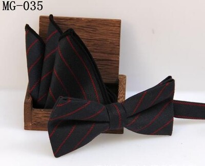 meeste kikilipsu taskuräti komplekt Check kikisõlm Klassikaline puuvill Jacquard Kootud Meeste Butterfly BowTie Tasku kandiline kostüümid