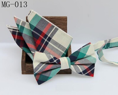 meeste kikilipsu taskuräti komplekt Check kikisõlm Klassikaline puuvill Jacquard Kootud Meeste Butterfly BowTie Tasku kandiline kostüümid