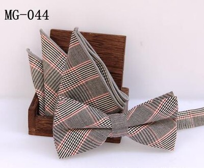 meeste kikilipsu taskuräti komplekt Check kikisõlm Klassikaline puuvill Jacquard Kootud Meeste Butterfly BowTie Tasku kandiline kostüümid