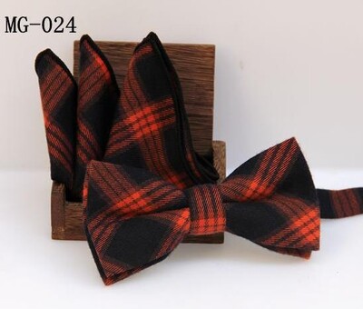 meeste kikilipsu taskuräti komplekt Check kikisõlm Klassikaline puuvill Jacquard Kootud Meeste Butterfly BowTie Tasku kandiline kostüümid