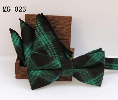 meeste kikilipsu taskuräti komplekt Check kikisõlm Klassikaline puuvill Jacquard Kootud Meeste Butterfly BowTie Tasku kandiline kostüümid