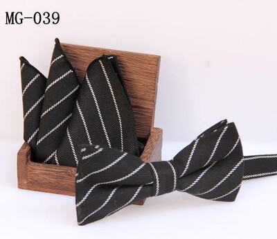 meeste kikilipsu taskuräti komplekt Check kikisõlm Klassikaline puuvill Jacquard Kootud Meeste Butterfly BowTie Tasku kandiline kostüümid