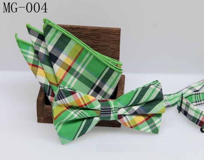 meeste kikilipsu taskuräti komplekt Check kikisõlm Klassikaline puuvill Jacquard Kootud Meeste Butterfly BowTie Tasku kandiline kostüümid