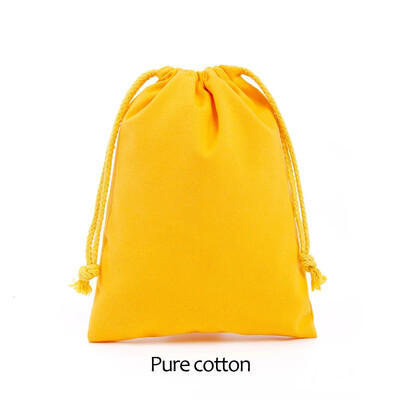 Pungă de ambalare pentru cadou din pânză de bumbac Saci de depozitare cu șnur Saci de pânză albă pentru bomboane Husă reutilizabilă Articole diverse pentru casă Organizați saci