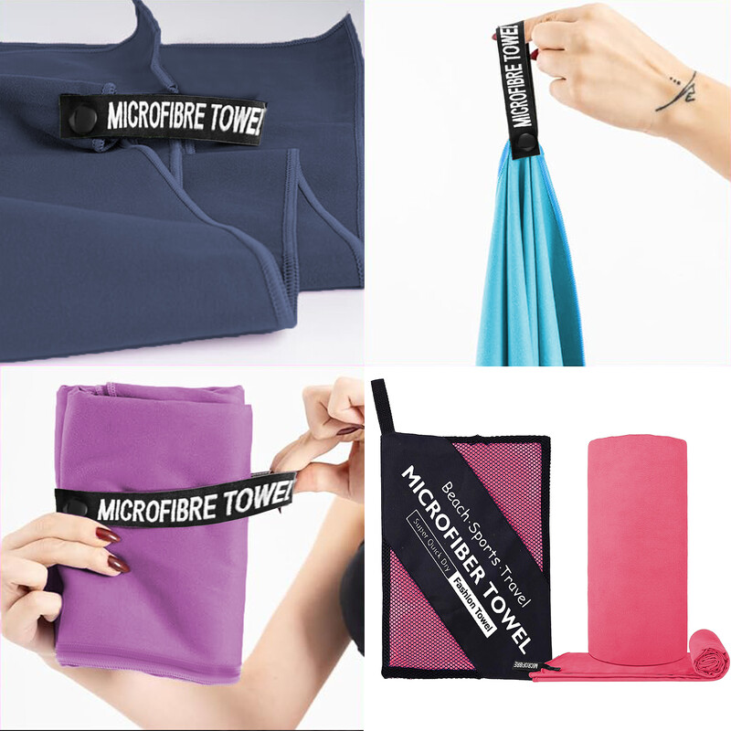 Mikropluošto greitai džiūstantis kelioninis ir sportinis rankšluostis, puikiai sugeriantis, kompaktiškas, lengvas stovyklai, kuprinei, žygiams, paplūdimiui, jogai, plaukimui