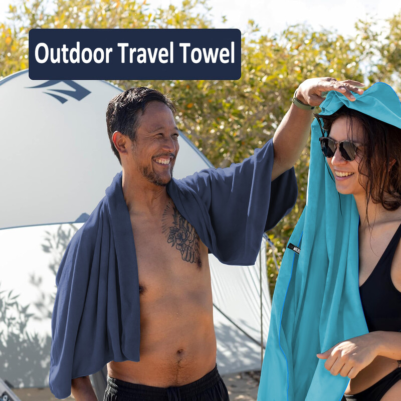 Mikropluošto greitai džiūstantis kelioninis ir sportinis rankšluostis, puikiai sugeriantis, kompaktiškas, lengvas stovyklai, kuprinei, žygiams, paplūdimiui, jogai, plaukimui