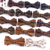 Нова жакардова мъжка папийонка Класически костюми Папийонки за мъже Жени Папийонка възел за младоженеца Папийонки за парти Сватбени папийонки за подаръци