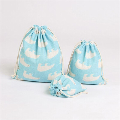 Plante tropicale țesătură din bumbac, in, geantă din pânză pentru praf Haine șosete/lenjerie de corp pantofi primiți geantă acasă Diverse saci de depozitare a jucăriilor pentru copii