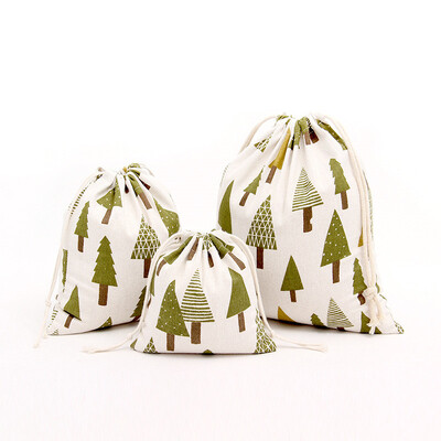 Plante tropicale țesătură din bumbac, in, geantă din pânză pentru praf Haine șosete/lenjerie de corp pantofi primiți geantă acasă Diverse saci de depozitare a jucăriilor pentru copii