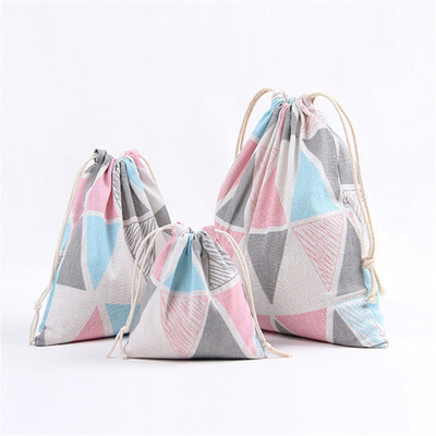 Plante tropicale țesătură din bumbac, in, geantă din pânză pentru praf Haine șosete/lenjerie de corp pantofi primiți geantă acasă Diverse saci de depozitare a jucăriilor pentru copii