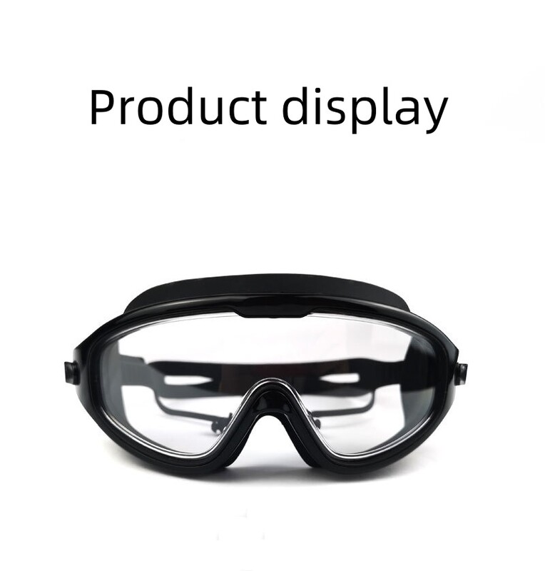 Ochelari de înot cu cadru mare pentru adulți, cu dopuri pentru urechi, pentru bărbați și femei, profesionali, de înaltă definiție, anti-aburire, silicon