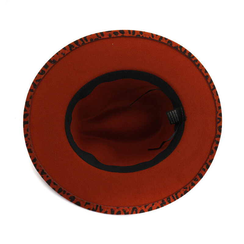Bărbați Femei Păslă de lână cu boruri late Pălării Fedora cu imprimeu de leopard, cu cataramă de centură, Vintage, petrecere, nuntă, șapcă Trilby din fetru panama