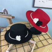 Moda Culoare Solidă Clasică Negru Elastic Fedora Pălărie Doamnelor Păslă de Lână Pălării Jazz Fete Elegante Femei Şapcă Panama Trilby cu boruri late