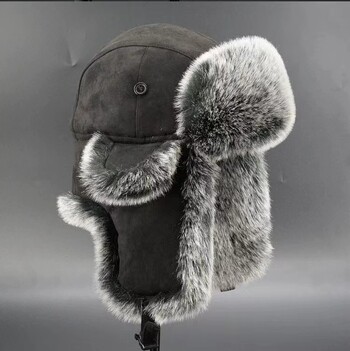 Мъжки зимен Trapper Aviator Trooper Earflap Топла руска водоустойчива ски шапка Bomber Cap Руски топли протектори за уши Шапки