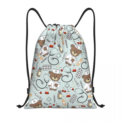 Pielāgotas anestēzijas zāļu etiķetes Savelkamās aukliņas mugursoma sievietēm Vīriešu sporta vingrošanas soma salokāma medicīnas māsas apmācības soma