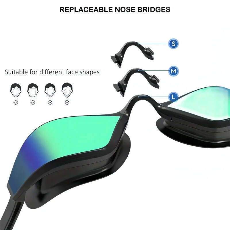 Ochelari de înot HD profesionali anti-ceata rezistenti la scurgeri Ochelari de apă bărbați femei Ochelari de înot ajustabili din silicon