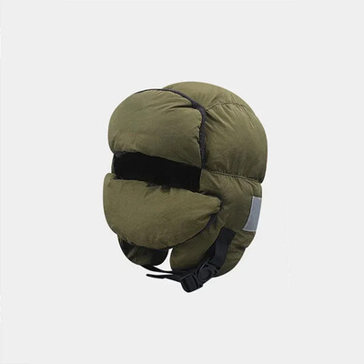 New Japan Korea Minimalist Down Jacket Bumbac Bomber Pălărie pentru bărbați Mască de iarnă Pălărie de schi Protecție împotriva vântului pentru urechi Berici de ciclism