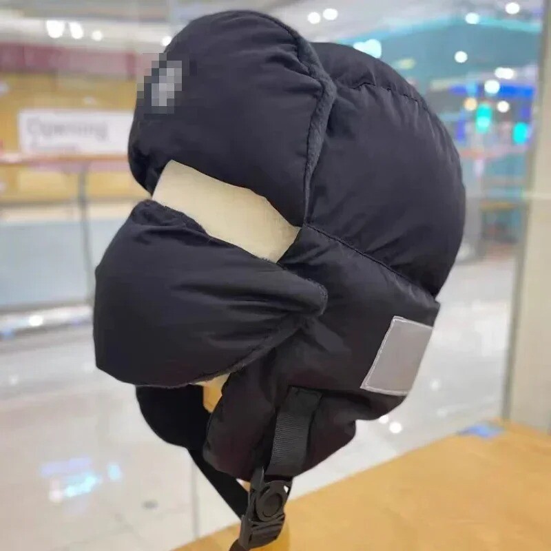 New Japan Korea Minimalist Down Jacket Bumbac Bomber Pălărie pentru bărbați Mască de iarnă Pălărie de schi Protecție împotriva vântului pentru urechi Berici de ciclism