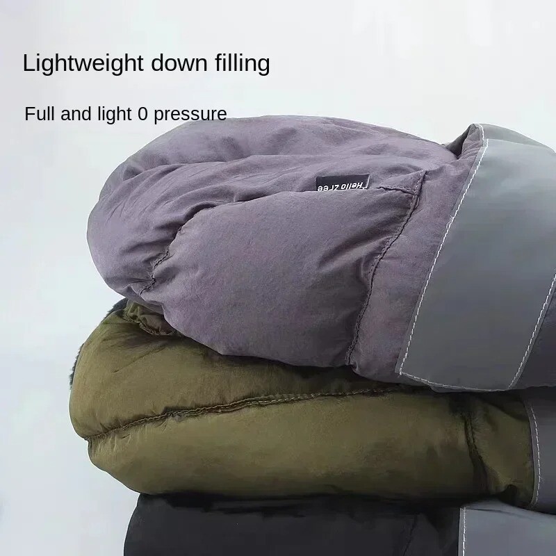 New Japan Korea Minimalist Down Jacket Bumbac Bomber Pălărie pentru bărbați Mască de iarnă Pălărie de schi Protecție împotriva vântului pentru urechi Berici de ciclism