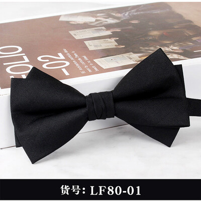 2024 Нова мъжка мода Бизнес официални вълнени папийонки Двуслойни кафяви карирани сиви папийонки Сватбен банкет на младоженеца Пеперуда