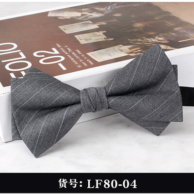 2024 Нова мъжка мода Бизнес официални вълнени папийонки Двуслойни кафяви карирани сиви папийонки Сватбен банкет на младоженеца Пеперуда