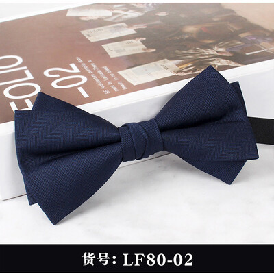 2024 Нова мъжка мода Бизнес официални вълнени папийонки Двуслойни кафяви карирани сиви папийонки Сватбен банкет на младоженеца Пеперуда