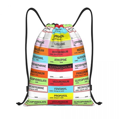 Personalizat Enfermera En Apuros Doctor Nurse Geantă medicală cu șnur Femei Bărbați Rucsac de depozitare sport ușor pentru gimnastică
