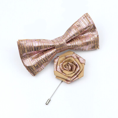 Uus korgist puidust kikilipsu komplekt meeste uudne käsitsi valmistatud lilleline ühevärviline kikilipsu pross peigmehele pulmapeo retro ülikonna aksessuaarid