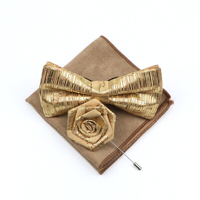 Uus korgist puidust kikilipsu komplekt meeste uudne käsitsi valmistatud lilleline ühevärviline kikilipsu pross peigmehele pulmapeo retro ülikonna aksessuaarid