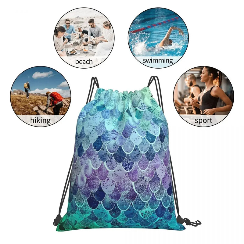 Rucsacuri cu curcubeu cu sirenă magică Genți portabile cu șnur Pachet cu șnur de buzunar Geantă de sport Geanta pentru bărbați, femeie, școală