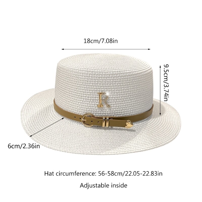 Elpojoša salmu cepure sievietēm Salmu plakana cepure Salmu Panamas cepure Vasaras cepure ar platām malām vasaras saules cepure Cūkgaļas pīrāga cepure Sauļošanās cepure