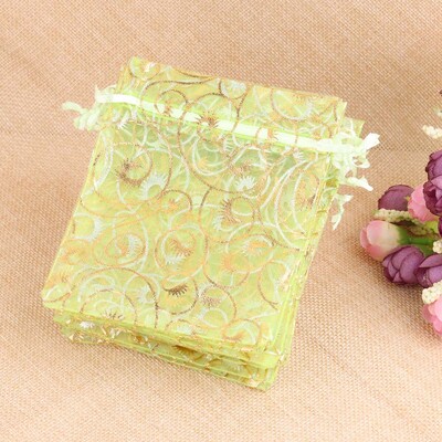 50 bucăți/lot 10x15cm 4x6inch plasă din organza pungă cu șnur pentru pungă de parfum pentru cosmetice