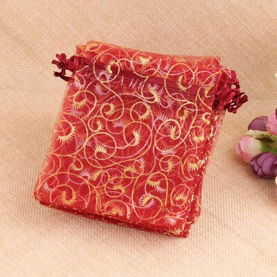 50 bucăți/lot 10x15cm 4x6inch plasă din organza pungă cu șnur pentru pungă de parfum pentru cosmetice