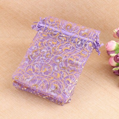 50 bucăți/lot 10x15cm 4x6inch plasă din organza pungă cu șnur pentru pungă de parfum pentru cosmetice