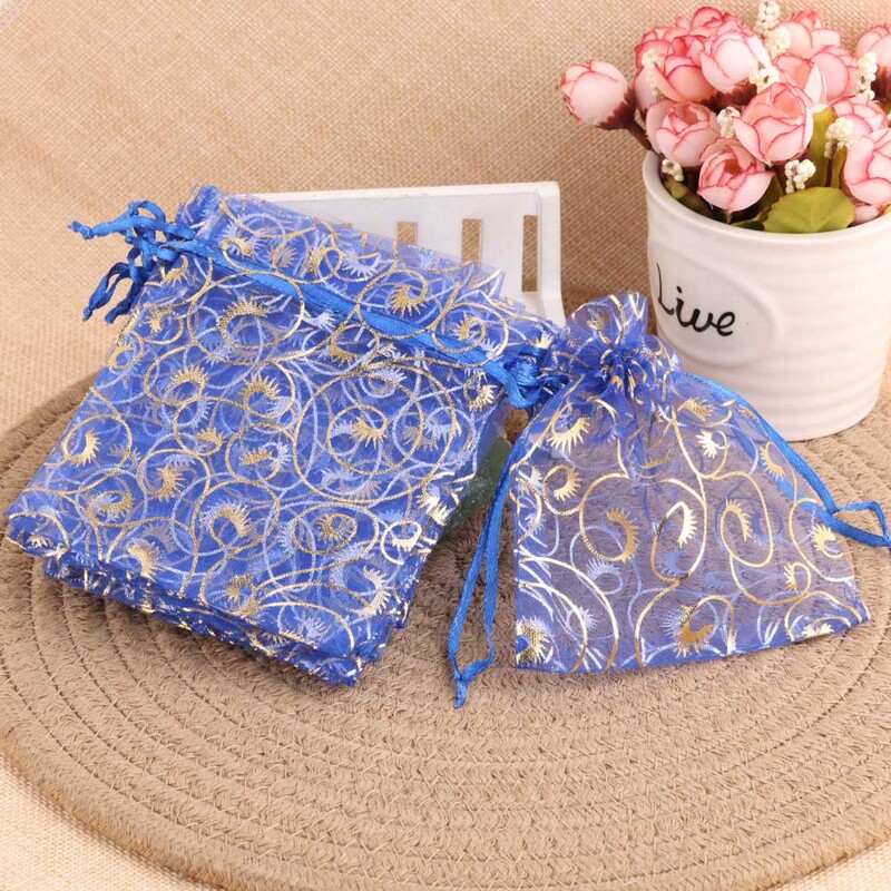 50 bucăți/lot 10x15cm 4x6inch plasă din organza pungă cu șnur pentru pungă de parfum pentru cosmetice