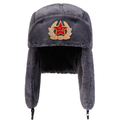 Unisex petokraka zvijezda Lei Feng šešir Zimska kapa s naušnicama Zagrijana skijaška kapa Bomber kapa za vožnju na otvorenom i aktivnosti na snijegu