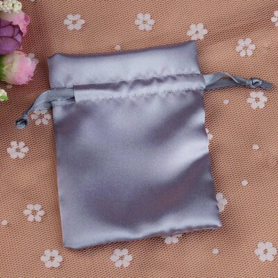 12 bucăți/lot 10x15cm Husă din satin Ambalaj de depozitare de lux Genți cu șnur