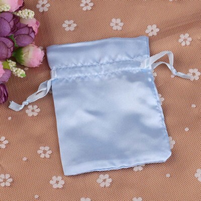 12 bucăți/lot 10x15cm Husă din satin Ambalaj de depozitare de lux Genți cu șnur