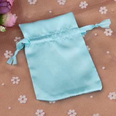 12 bucăți/lot 10x15cm Husă din satin Ambalaj de depozitare de lux Genți cu șnur