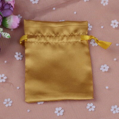 12 bucăți/lot 10x15cm Husă din satin Ambalaj de depozitare de lux Genți cu șnur