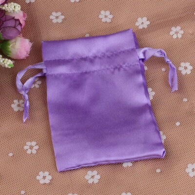 12 bucăți/lot 10x15cm Husă din satin Ambalaj de depozitare de lux Genți cu șnur