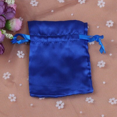 12 bucăți/lot 10x15cm Husă din satin Ambalaj de depozitare de lux Genți cu șnur