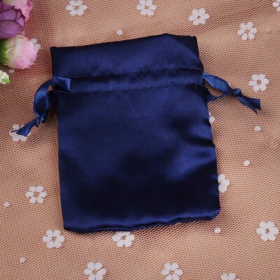 12 bucăți/lot 10x15cm Husă din satin Ambalaj de depozitare de lux Genți cu șnur