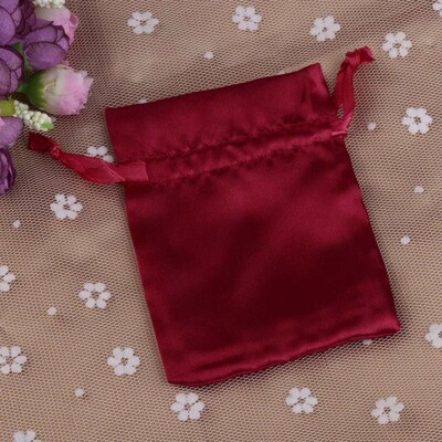 12 bucăți/lot 10x15cm Husă din satin Ambalaj de depozitare de lux Genți cu șnur