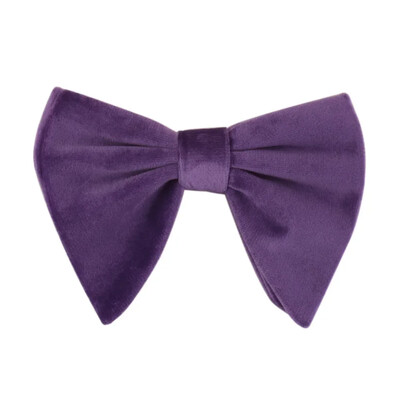 12x8.5CM Голяма папийонка Мъжки коктейлни партита Банкет Сватбени аксесоари Ретро кадифена британска едноцветна папионка с големи размери