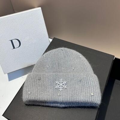 Pălărie tricotată caldă de iarnă, din metal, de lux, pentru femei, din lână, cu blană de iepure, berbeci, șapcă de schi în aer liber, protecție urechi