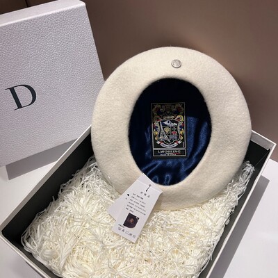 Beretă din lână pentru femei de marcă de lux Pălărie caldă de iarnă Pălărie de pictor celebritate Pălării versatile Berete pentru fată de damă șapcă plată din pâslă