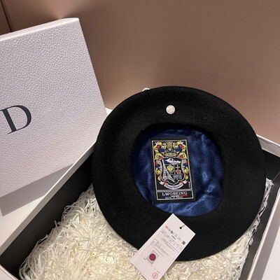 Beretă din lână pentru femei de marcă de lux Pălărie caldă de iarnă Pălărie de pictor celebritate Pălării versatile Berete pentru fată de damă șapcă plată din pâslă