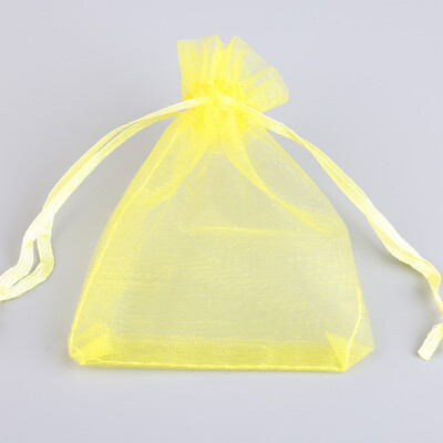 50 bucăți/lot 9x12cm Geantă mică din organza cu șnur pentru cadou de petrecere